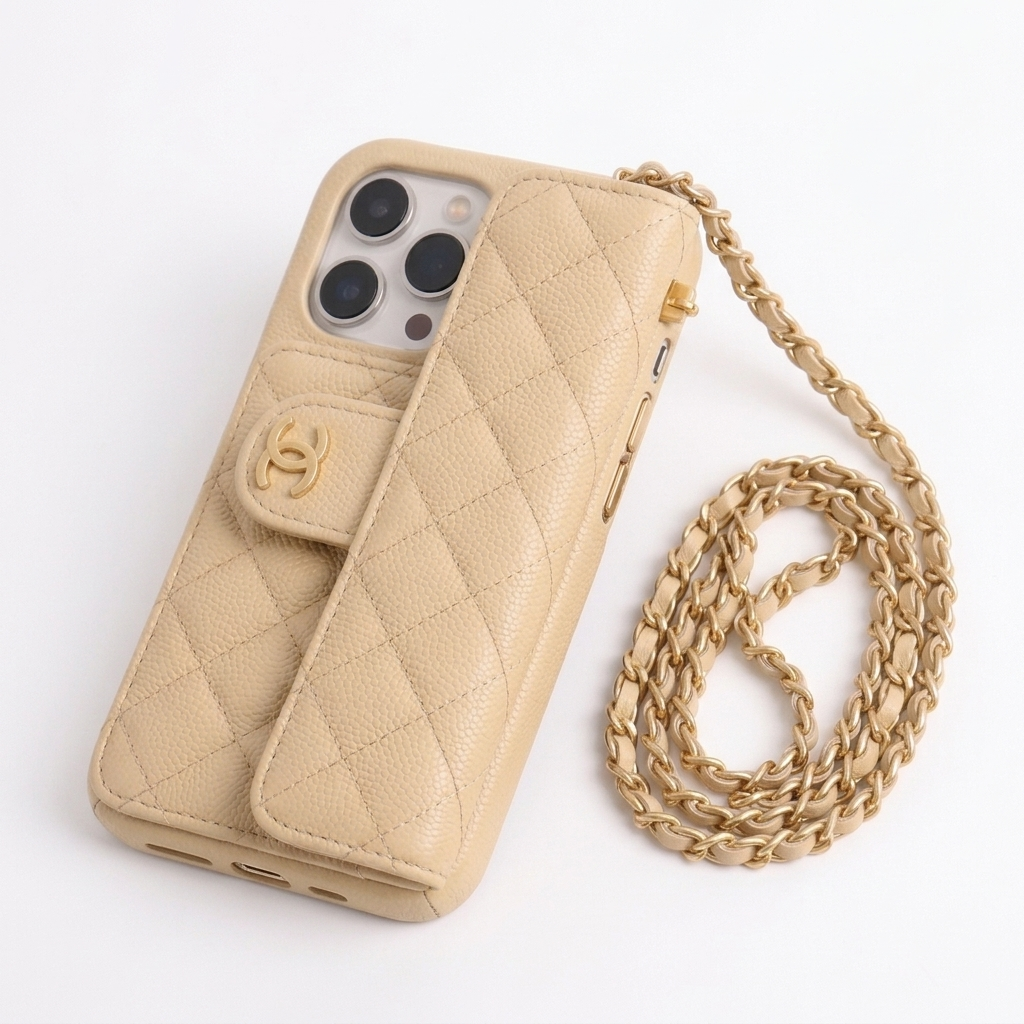 Coque CC Matelassée — Beige Crème