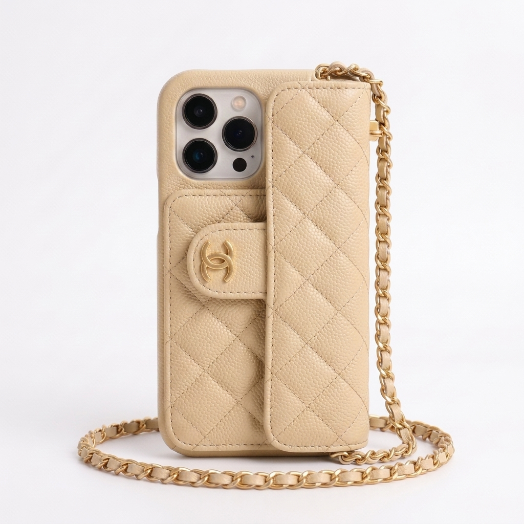 Coque CC Matelassée Beige Crème — Maison CC