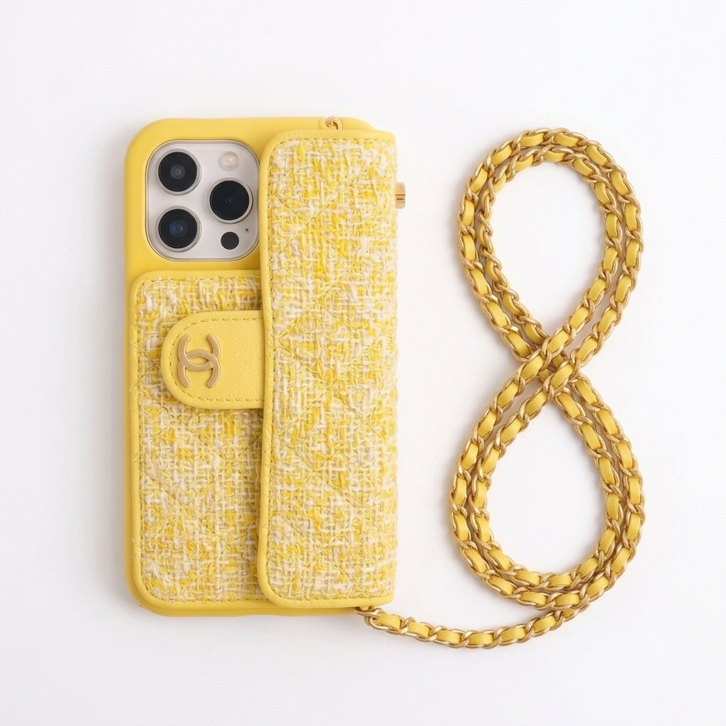 Coque CC Tweed — Jaune Soleil