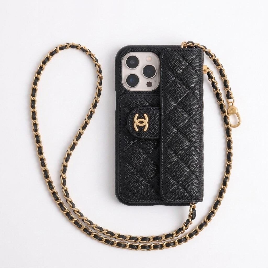 Coque CC Matelassée — Noir