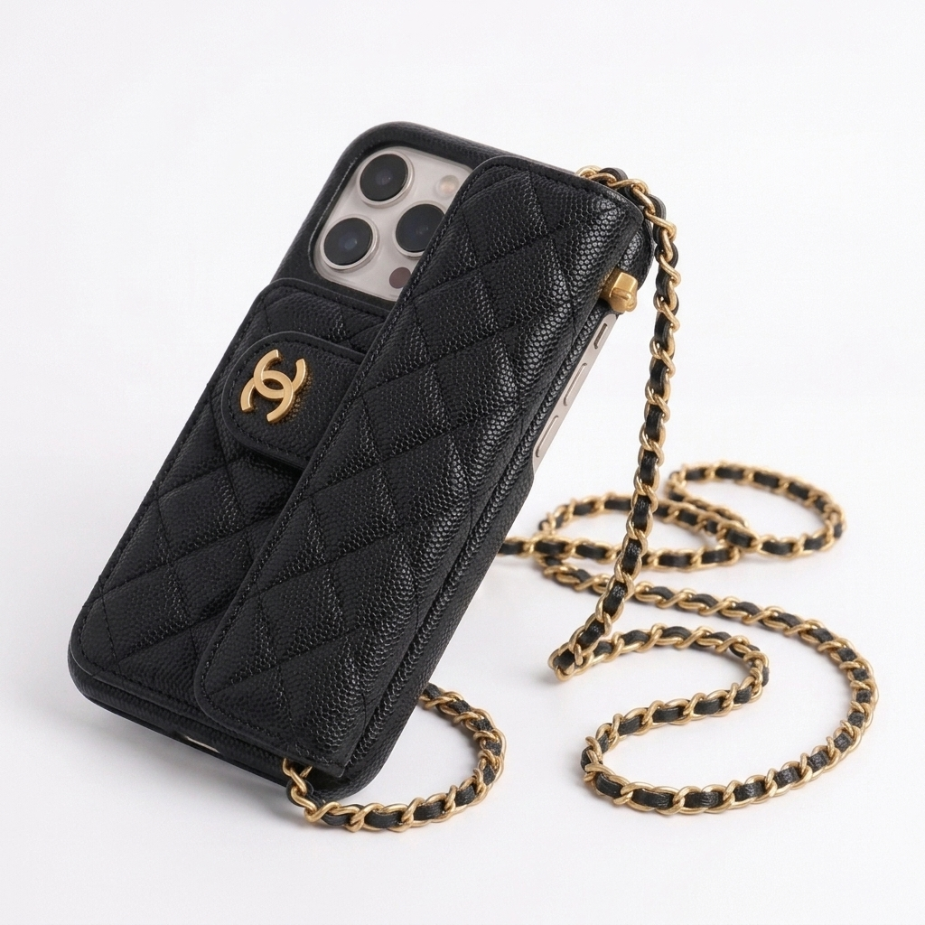 Coque CC Matelassée — Noir