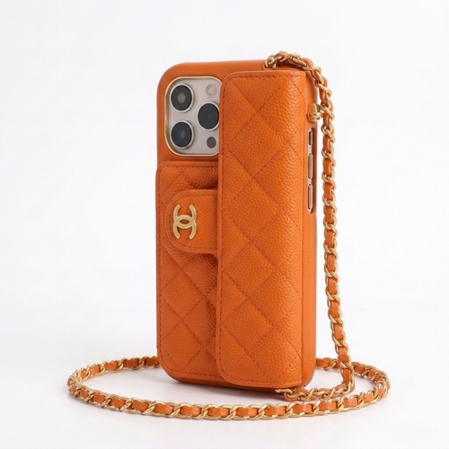 Coque CC Matelassée — Orange Terracotta