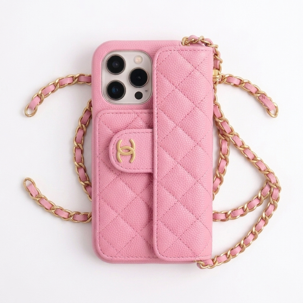 Coque CC Matelassée — Rose Poudré
